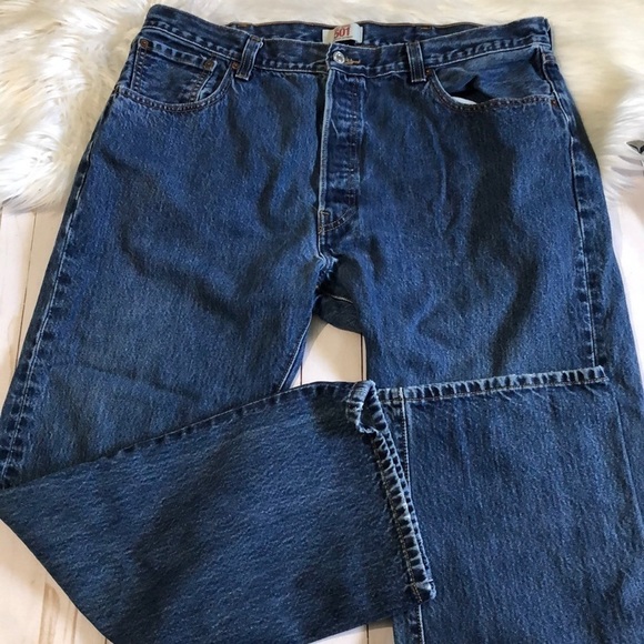 Levi’s 501 straight leg button fly jeans 40/30 - Picture 1 of 8